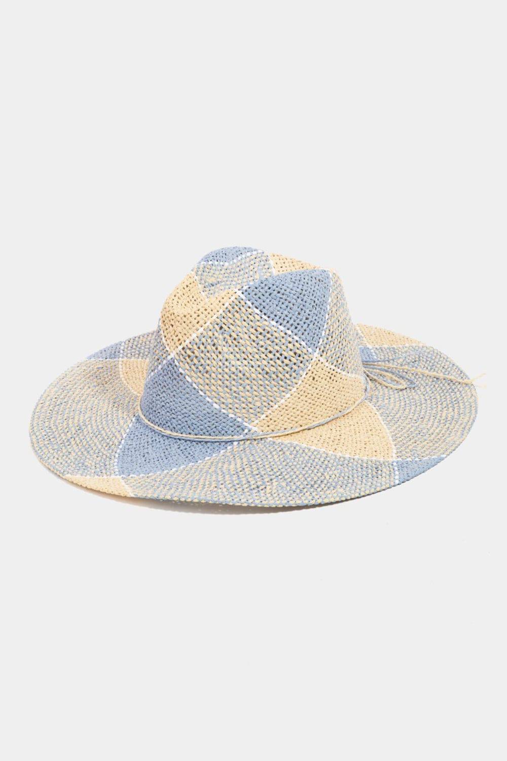 Fame Contrast Straw Braid Hat - Carri's Cache