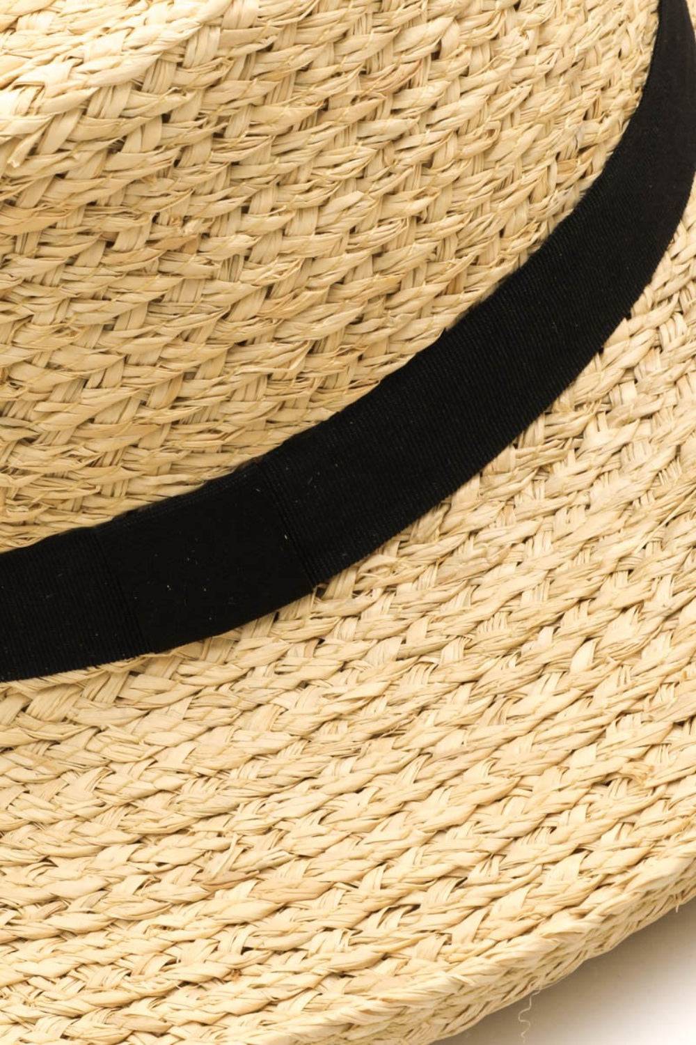 Fame Wide Brim Straw Weave Hat - Carri's Cache