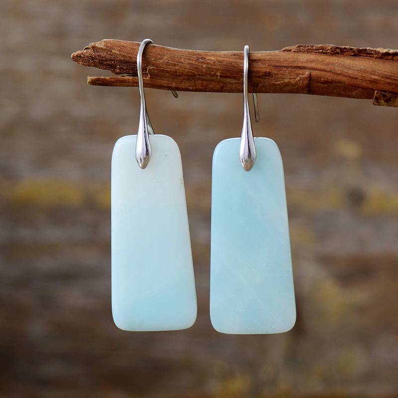 Natural Stone Geometric Shape Earrings - Carri's Cache