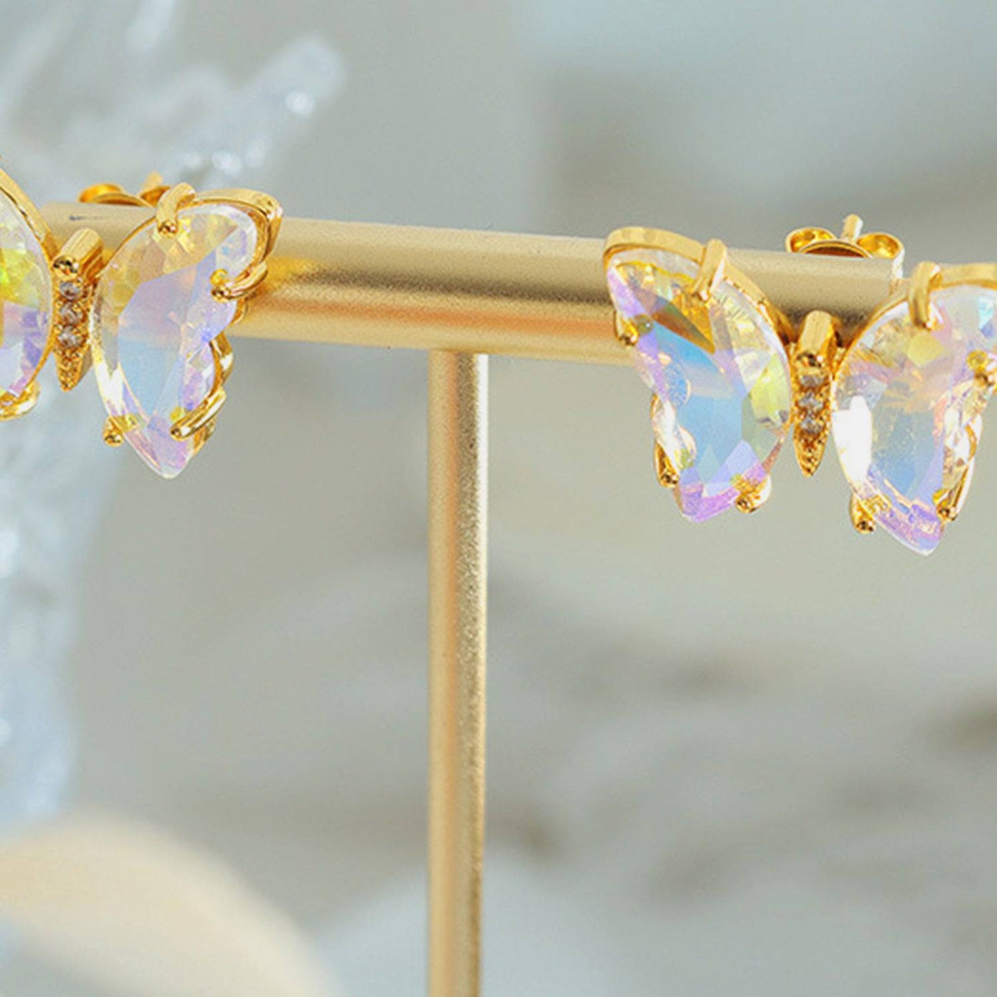 Gold-Plated Butterfly Stud Earrings - Carri's Cache