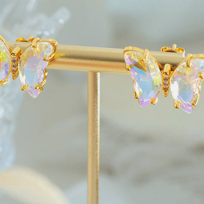 Gold-Plated Butterfly Stud Earrings - Carri's Cache