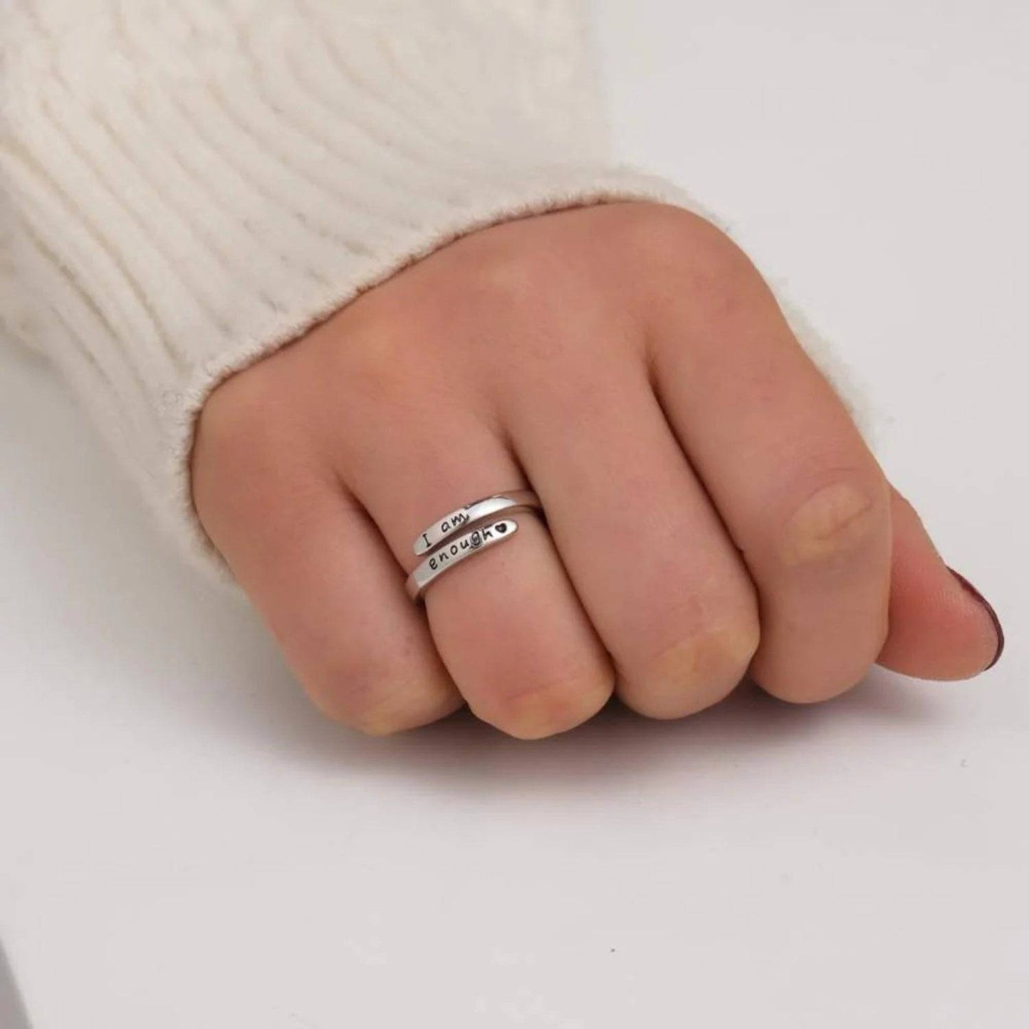 925 Sterling Silver Engraved Bypass Ring - Carri's Cache