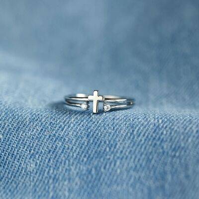 925 Sterling Silver Cross Ring - Carri's Cache