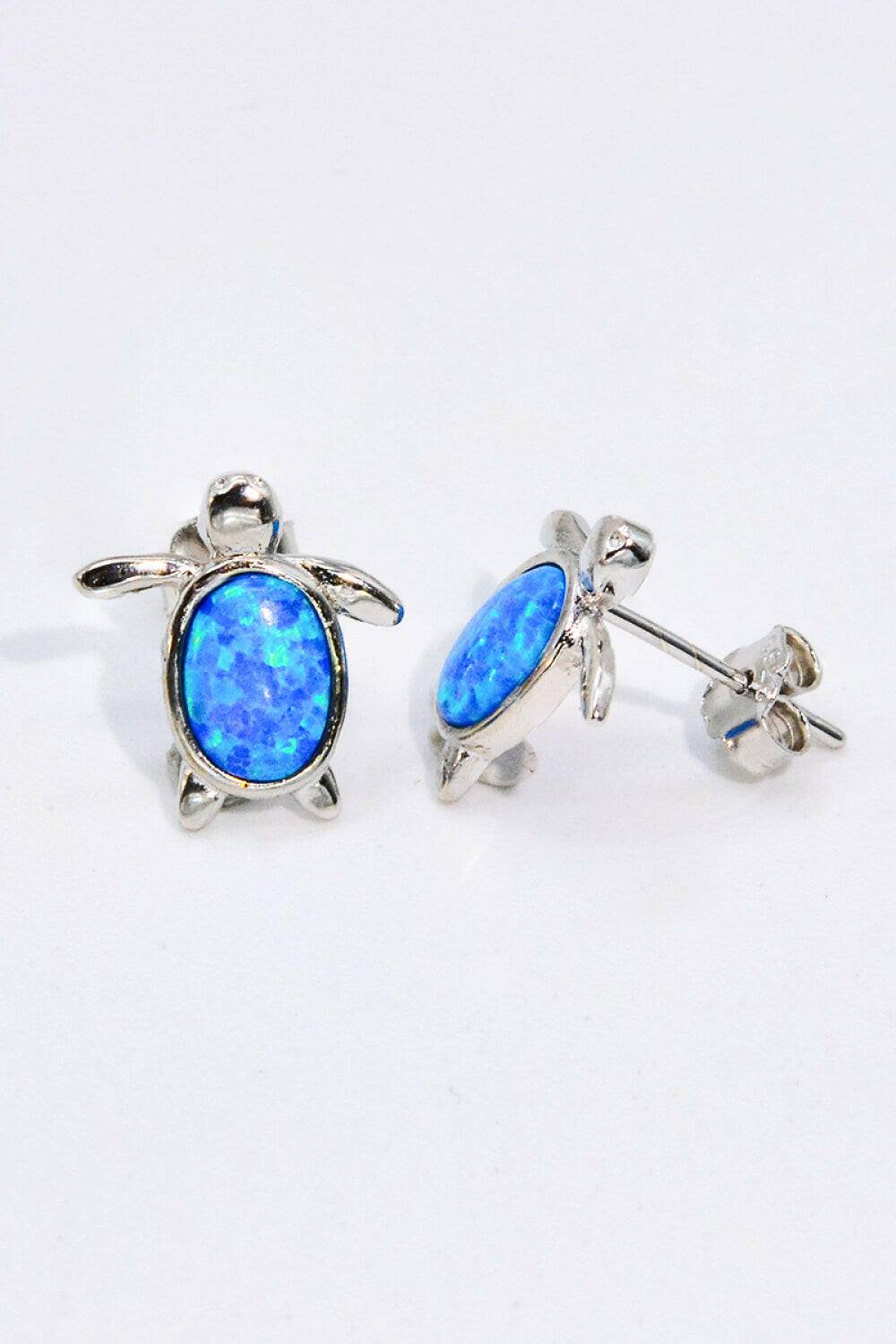 Opal Turtle Stud Earrings.