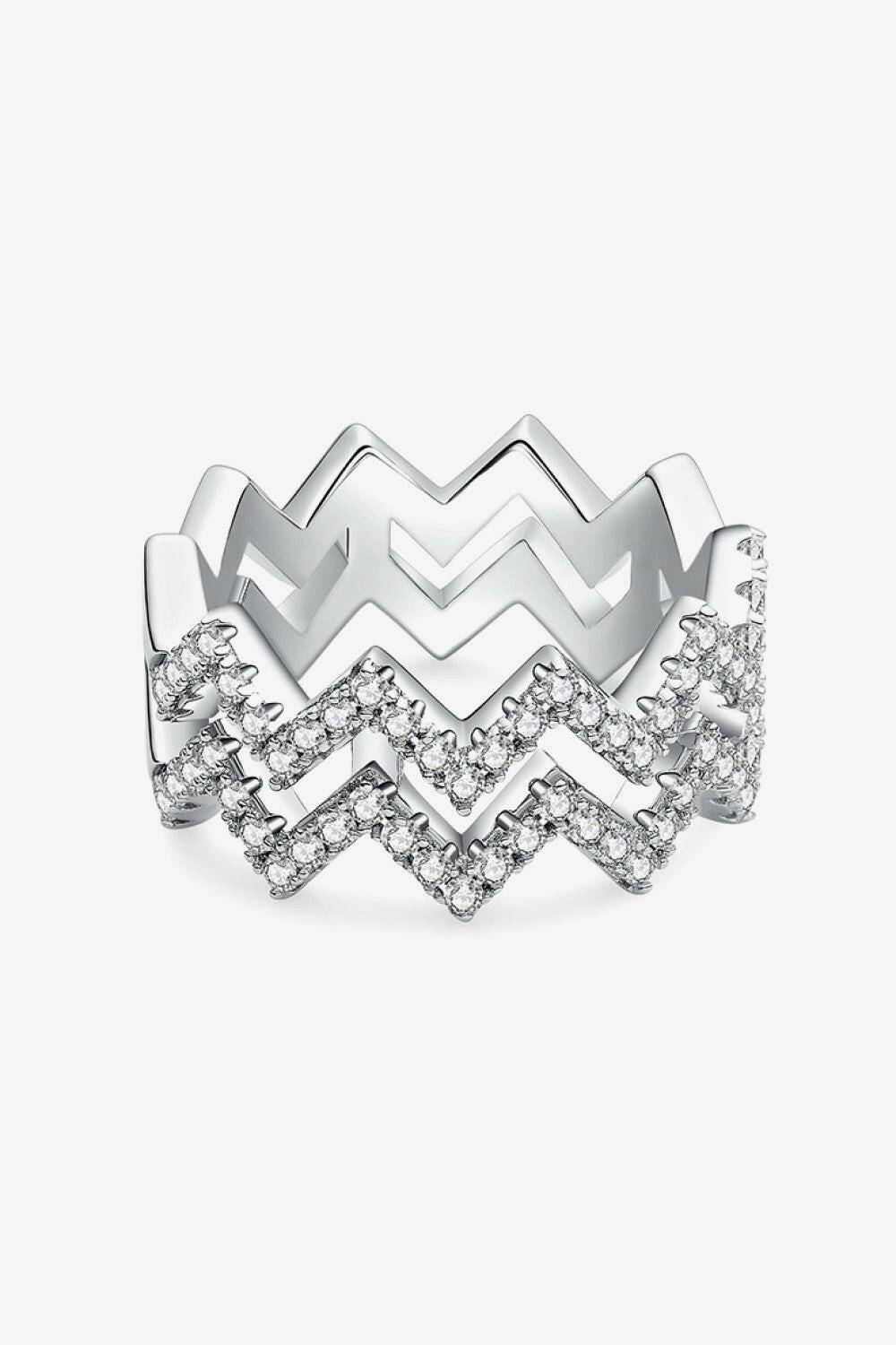 Moissanite Zigzag Stacking Rings - Carri's Cache