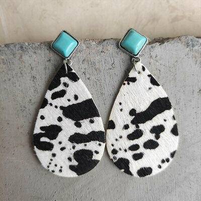 Artificial Turquoise Teardrop Earrings - Carri's Cache