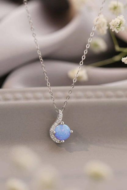 Sweet Beginnings Opal Pendant Necklace.