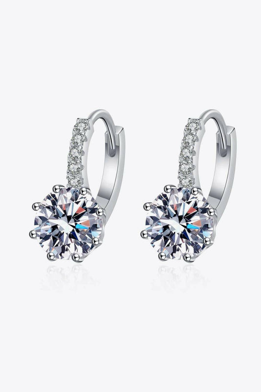 4 Carat Moissanite 925 Sterling Silver Earrings - Carri's Cache