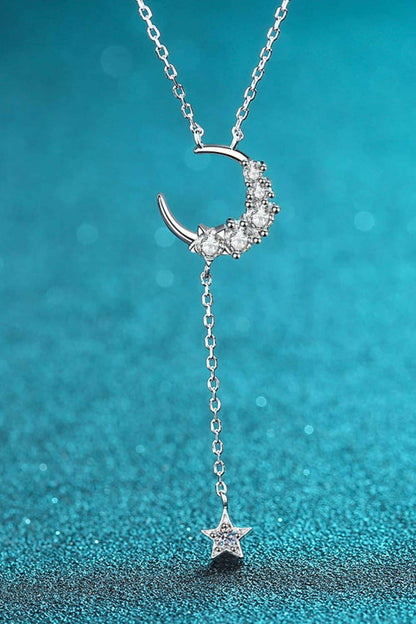 Star & Moon Moissanite Necklace - Carri's Cache