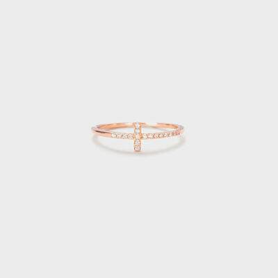 Cross Inlaid Zircon 925 Sterling Silver Ring - Carri's Cache