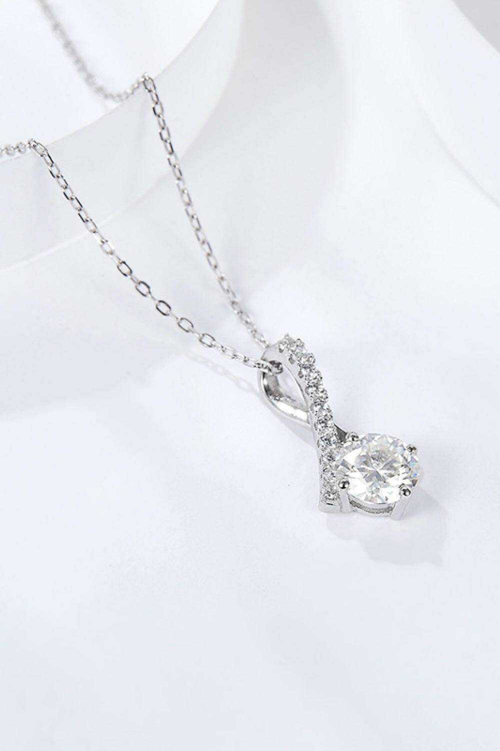 Special Occasion 1 Carat Moissanite Pendant Necklace.