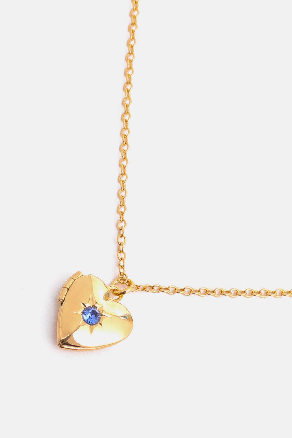 Zircon Heart Shape 14K Gold-Plated Pendant Necklace - Carri's Cache