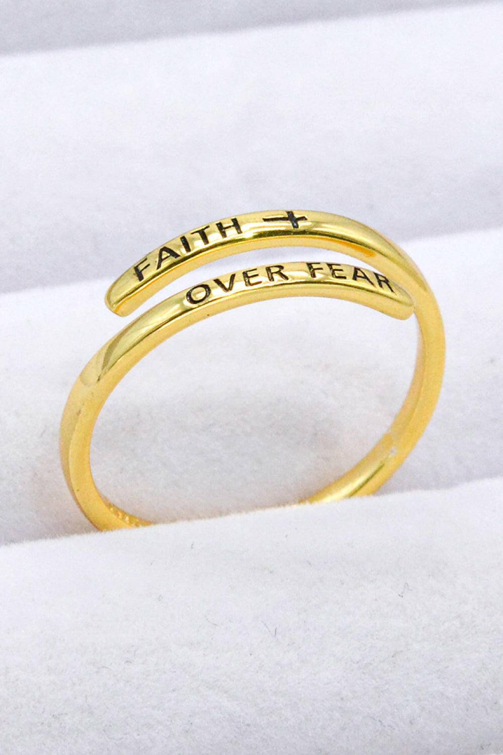 FAITH OVER FEAR Bypass Ring.