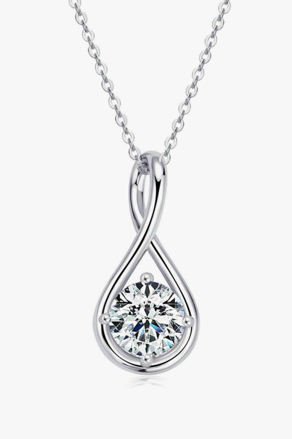 2 Carat Moissanite 925 Sterling Silver Necklace - Carri's Cache