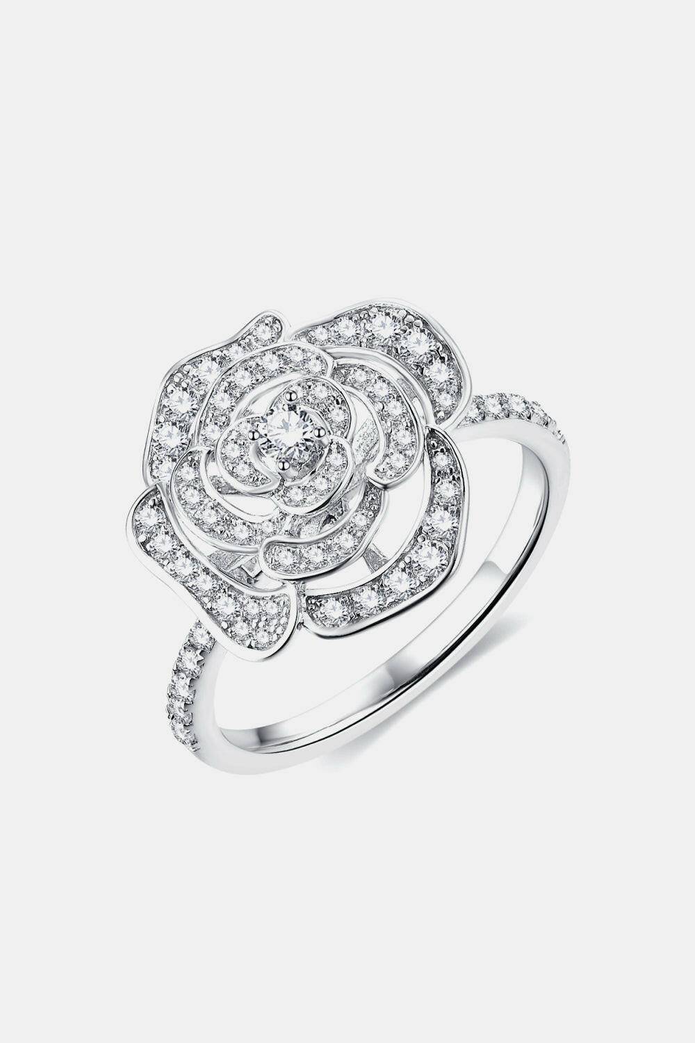 Moissanite Flower Shape Ring - Carri's Cache