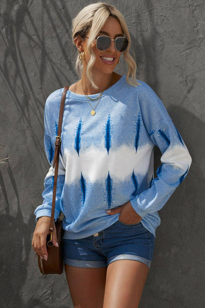 Drop Shoulder Round Neck Sweatshirt.