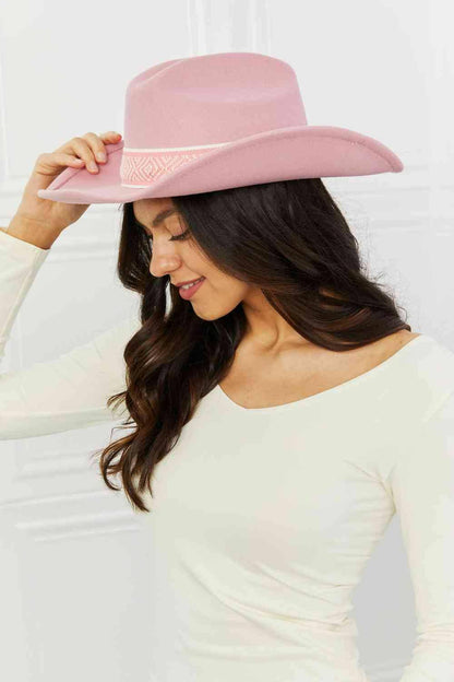 Fame Western Cutie Cowboy Hat in Pink - Carri's Cache