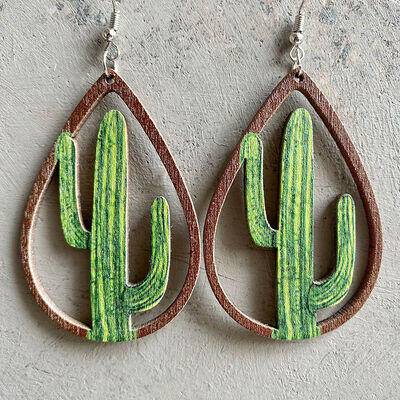 Hollowed Wooden Teardrop Earrings - Carri's Cache