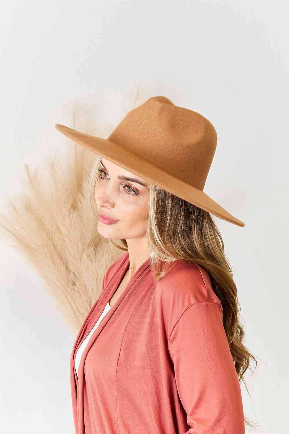 Fame Flat Brim Fedora Fashion Hat - Carri's Cache