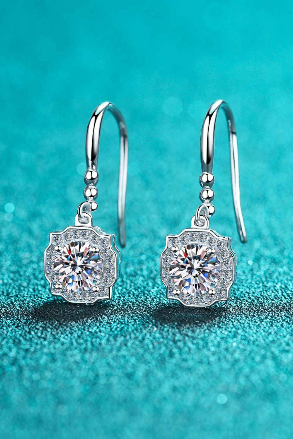 925 Sterling Silver Moissanite Hook Earrings - Carri's Cache