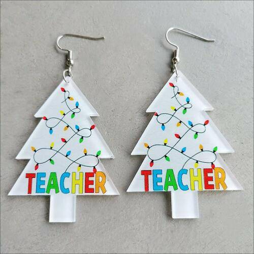 Christmas Themed Acrylic Dangle Earrings - Carri's Cache