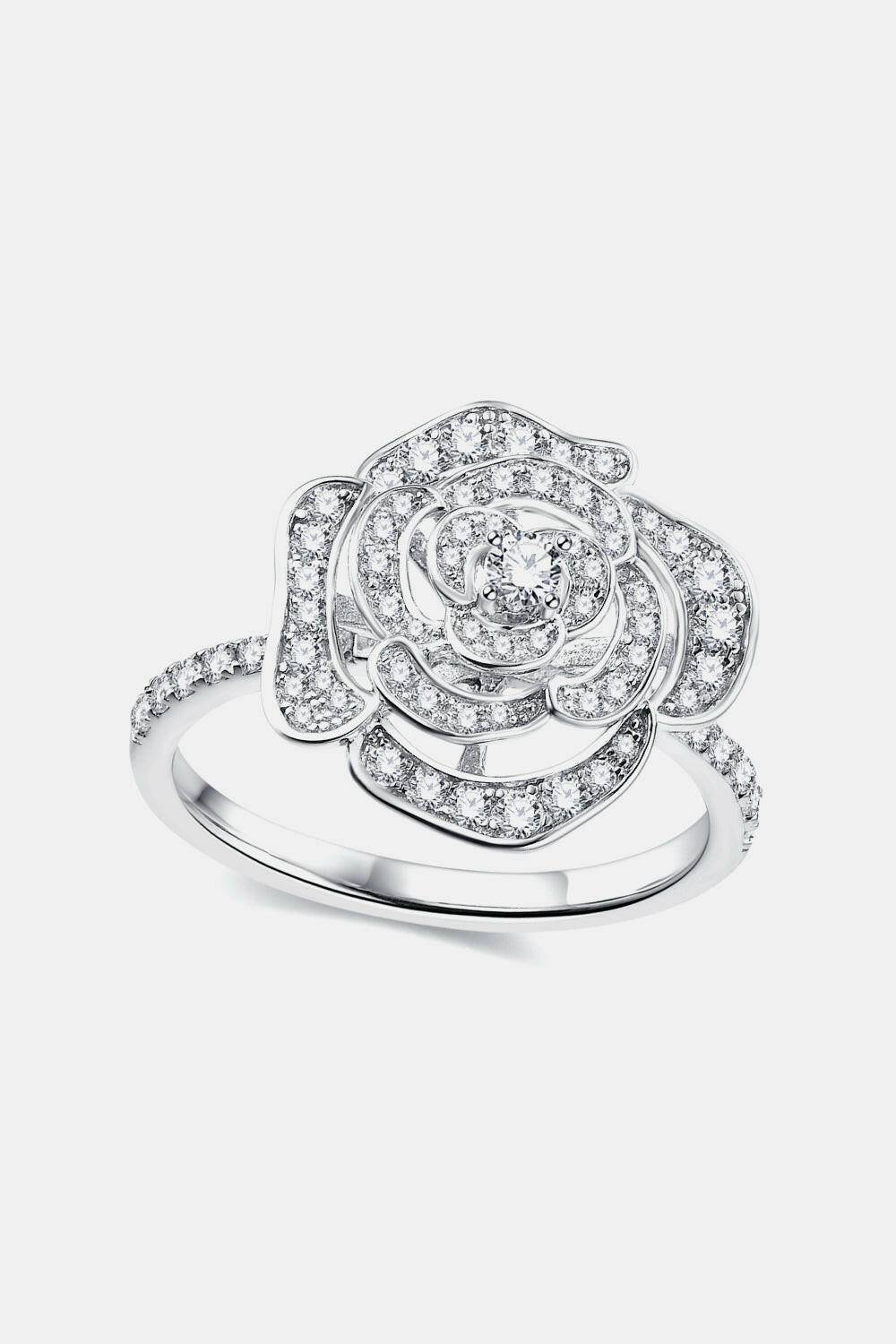 Moissanite Flower Shape Ring - Carri's Cache