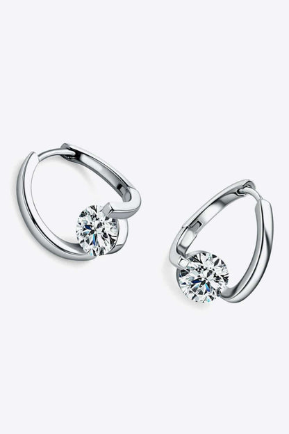 2 Carat Moissanite 925 Sterling Silver Heart Earrings - Carri's Cache