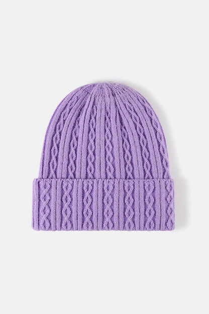 Mixed Knit Cuff Beanie - Carri's Cache