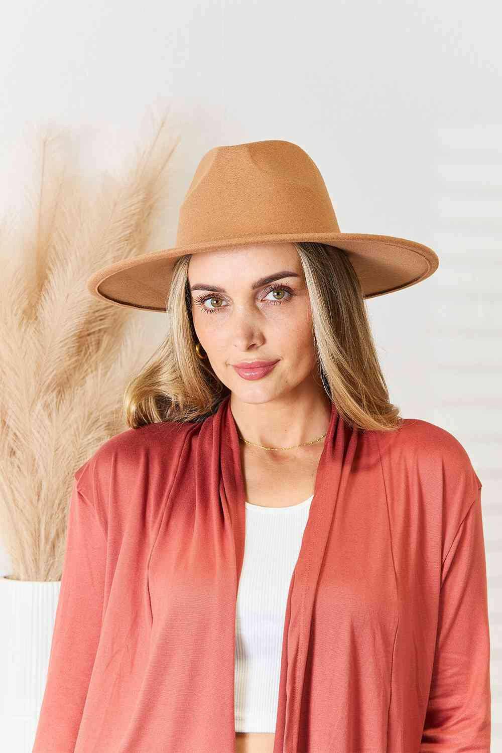 Fame Flat Brim Fedora Fashion Hat - Carri's Cache