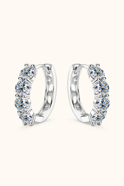 2.4 Carat Moissanite Huggie Earrings - Carri's Cache