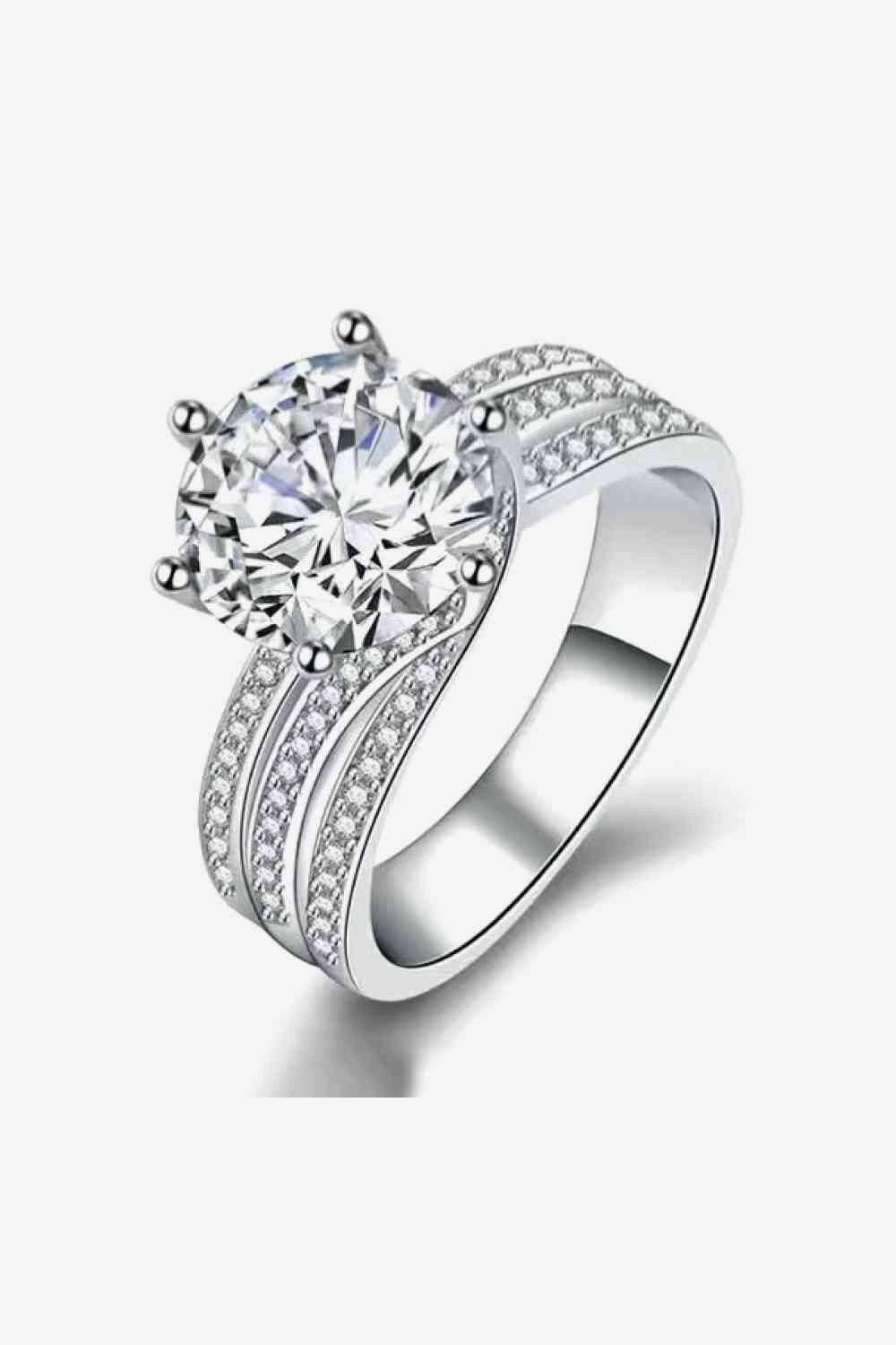 Adored 3 Carat Moissanite Three-Layer Ring - Carri's Cache