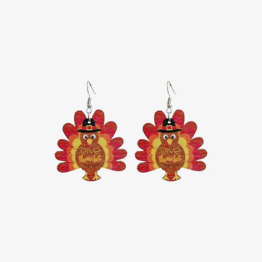 Thanksgiving Turkey Drop Earrings - Carri's Cache