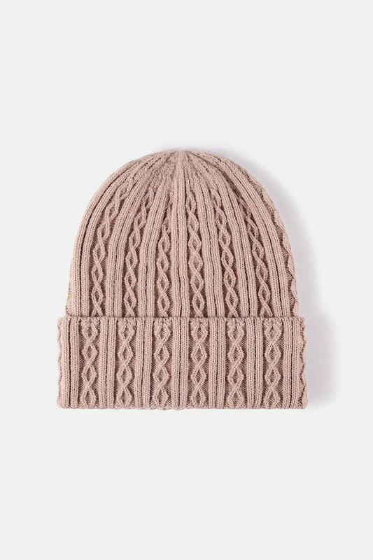 Mixed Knit Cuff Beanie - Carri's Cache