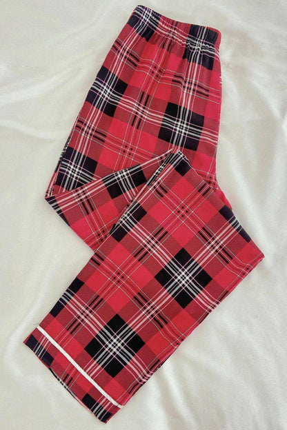 Plaid Tied Loungewear Pants - Carri's Cache