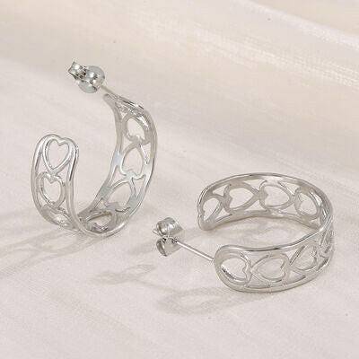 Stainless Steel C-Hoop Earrings - Carri's Cache