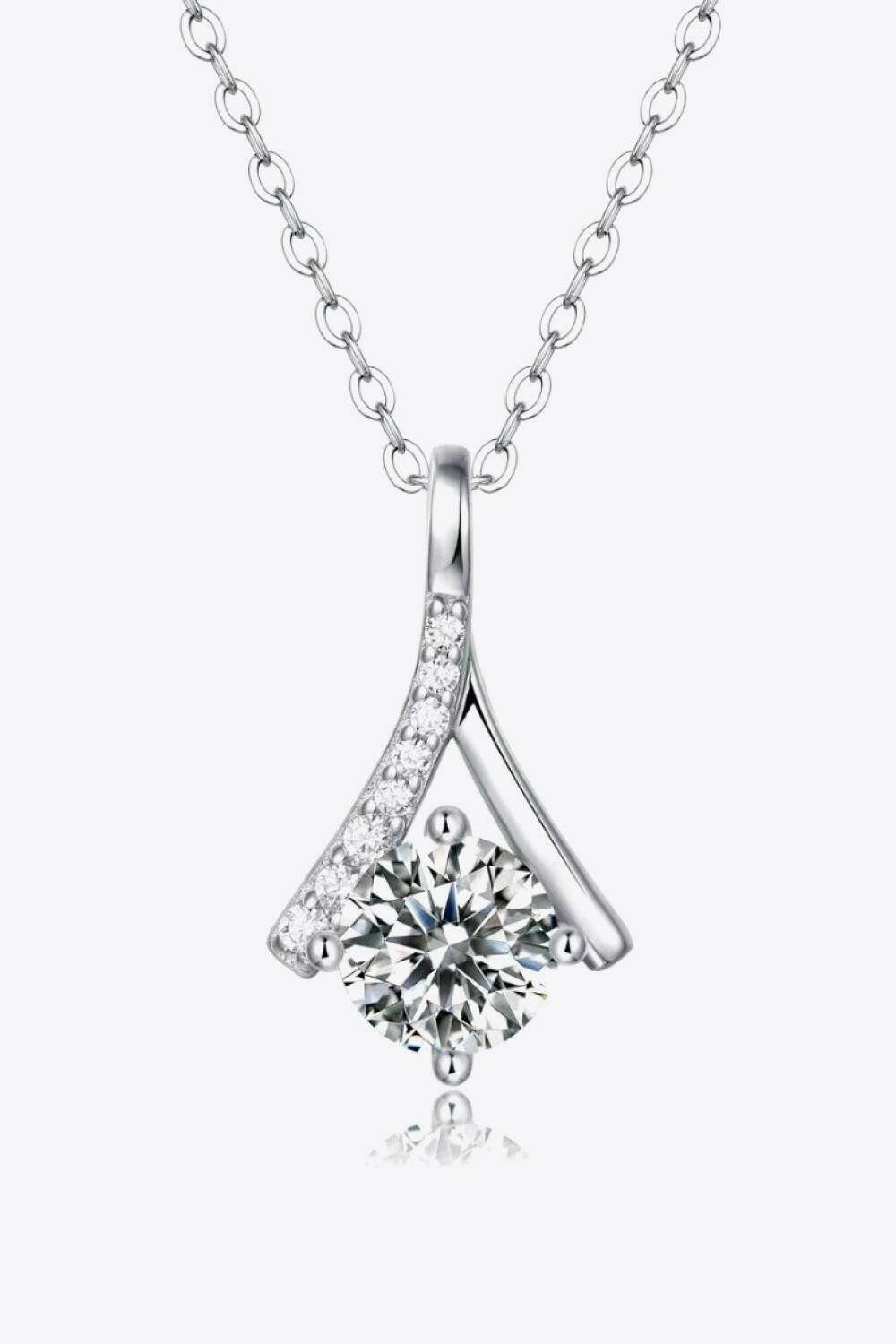 Special Occasion 1 Carat Moissanite Pendant Necklace.