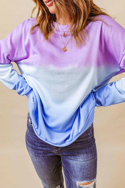 Drop Shoulder Round Neck Sweatshirt.