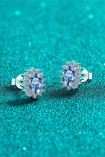 Moissanite 925 Sterling Silver Stud Earrings - Carri's Cache