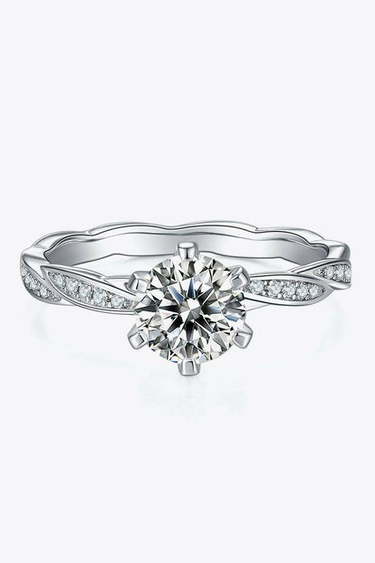 Lovely Moissanite 925 Sterling Silver Ring - Carri's Cache