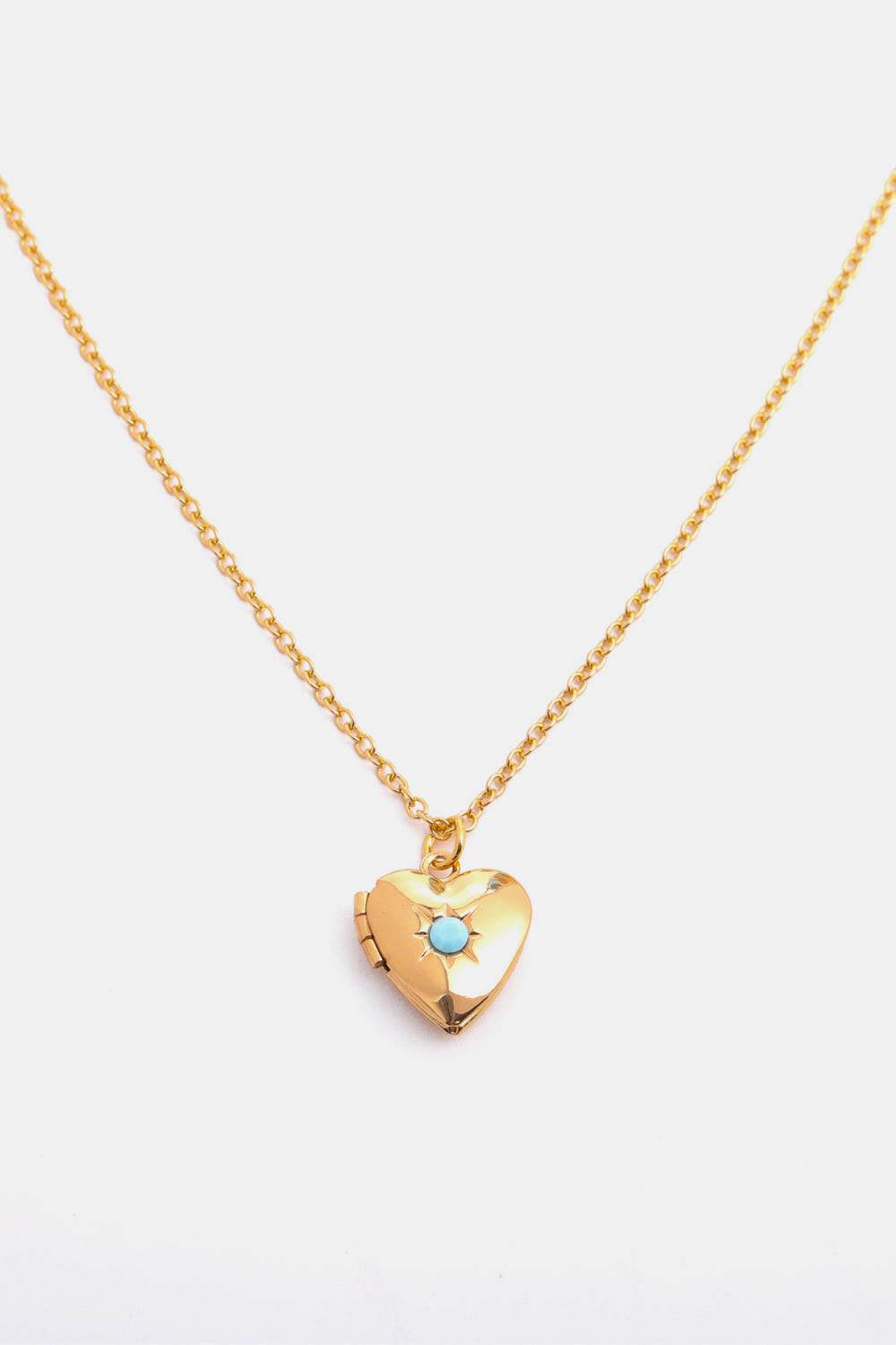 Zircon Heart Shape 14K Gold-Plated Pendant Necklace - Carri's Cache