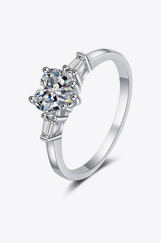 1.2 Carat Moissanite Heart Ring - Carri's Cache