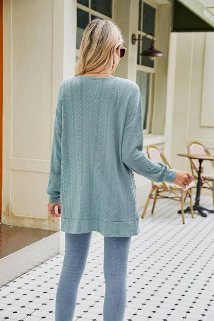 Long Sleeve Pocketed Cardigan - Carri's Cache