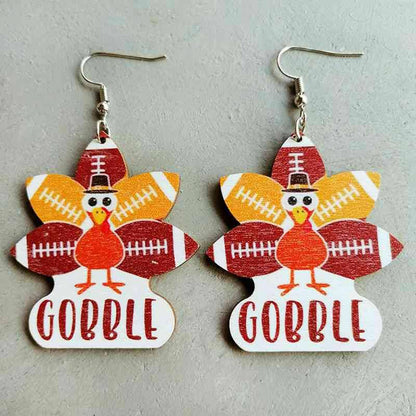 Thanksgiving Turkey Drop Earrings - Carri's Cache