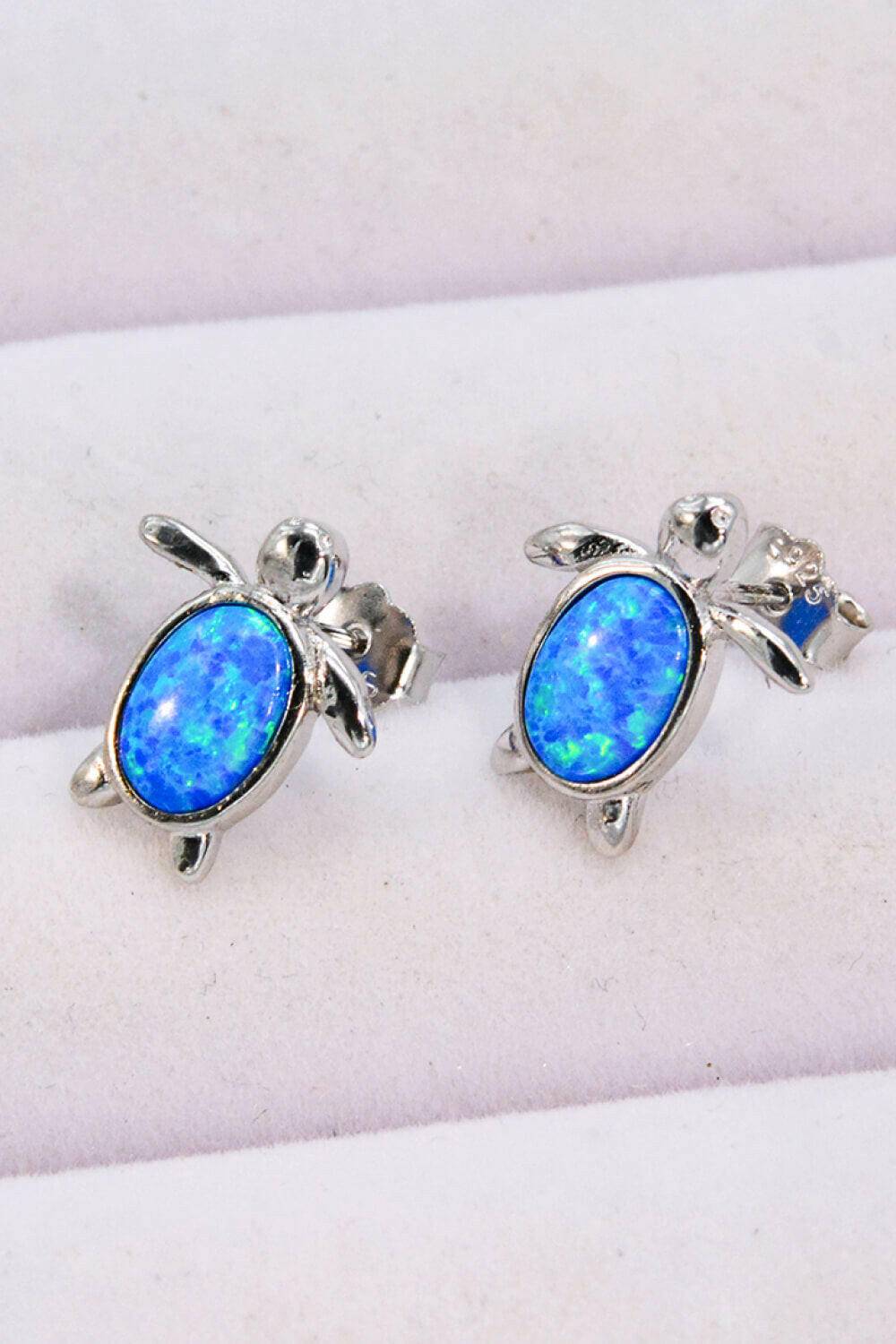 Opal Turtle Stud Earrings.