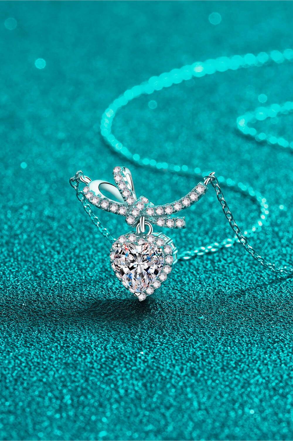 Moissanite Heart Pendant Necklace - Carri's Cache