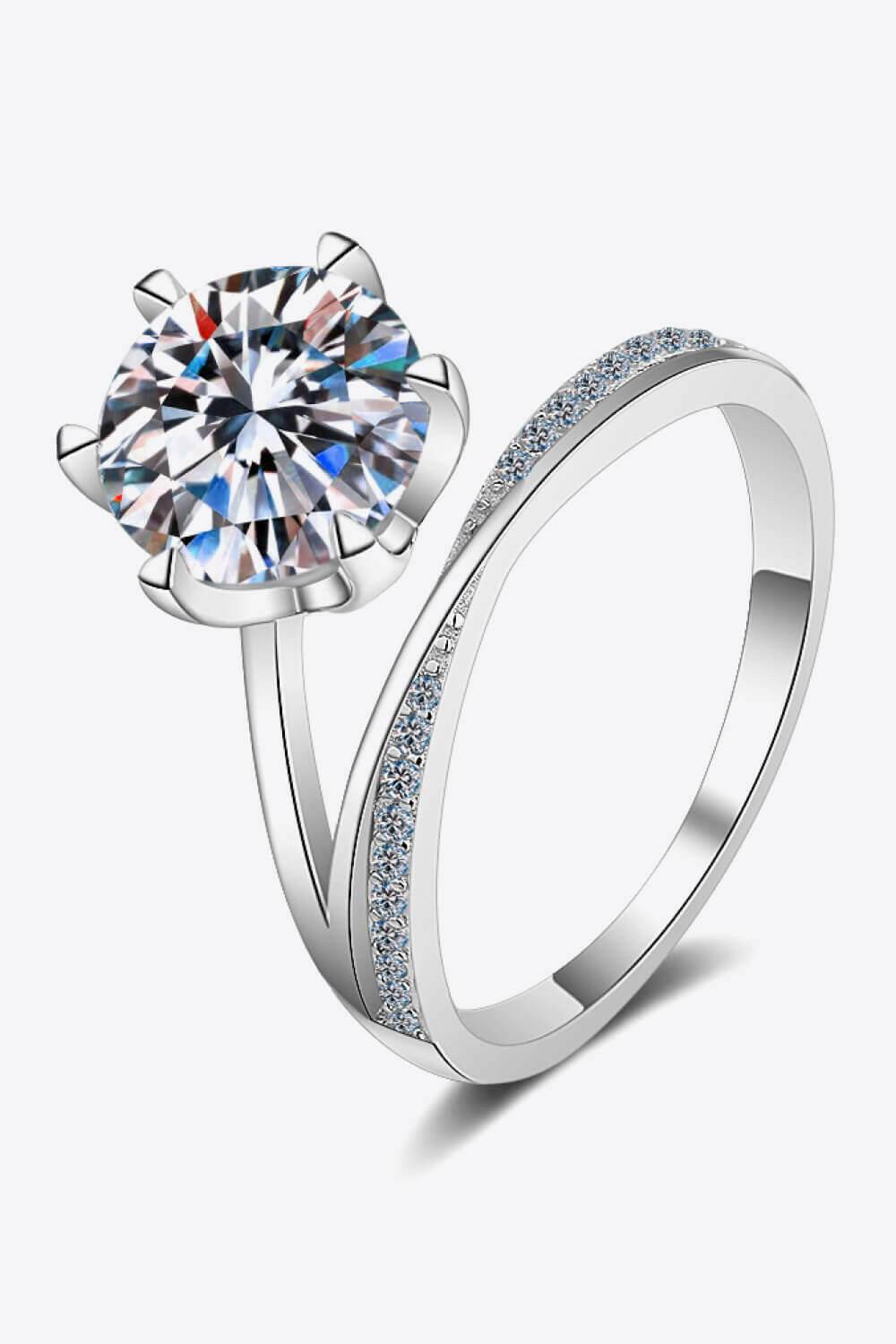 3 Carat Moissanite 6-Prong Ring.