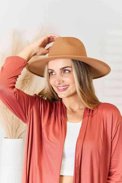 Fame Flat Brim Fedora Fashion Hat - Carri's Cache