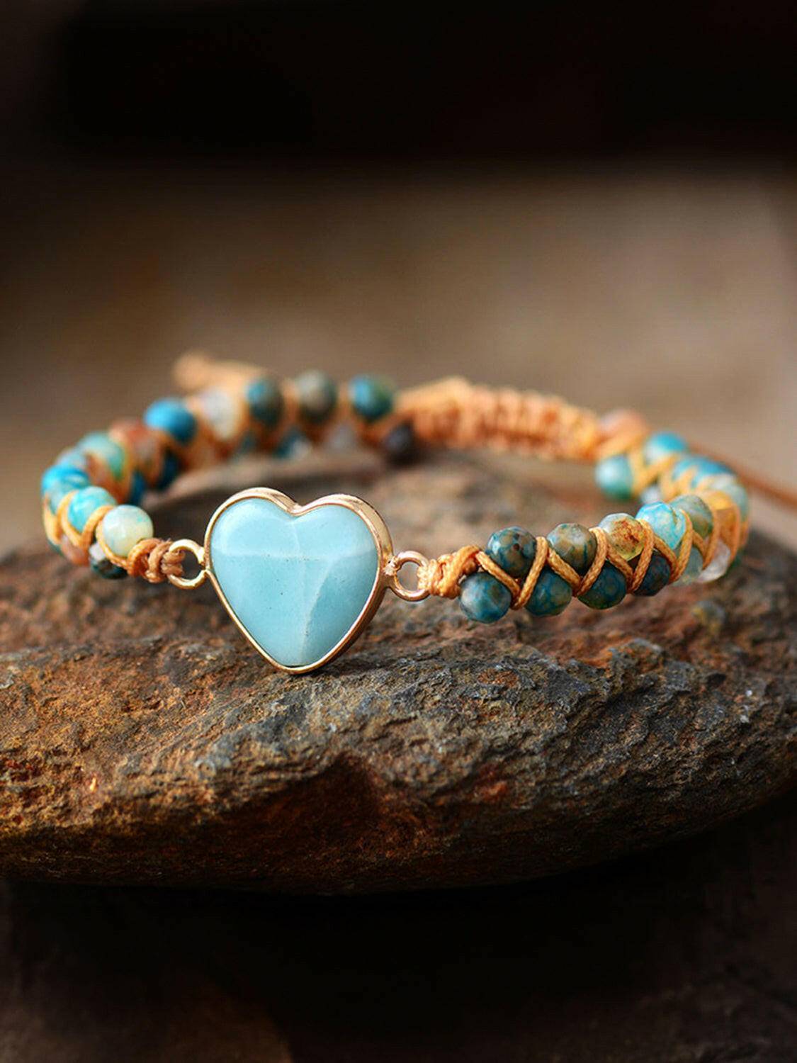 Heart Shape Beaded Bracelet - Carri's Cache