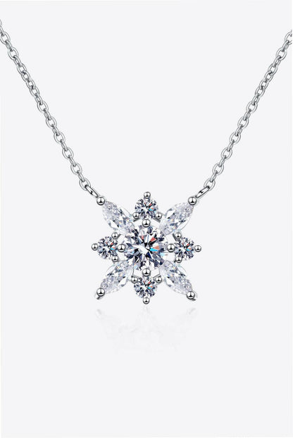 Moissanite Rhodium-Plated Necklace - Carri's Cache