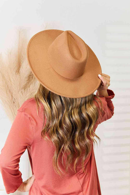 Fame Flat Brim Fedora Fashion Hat - Carri's Cache